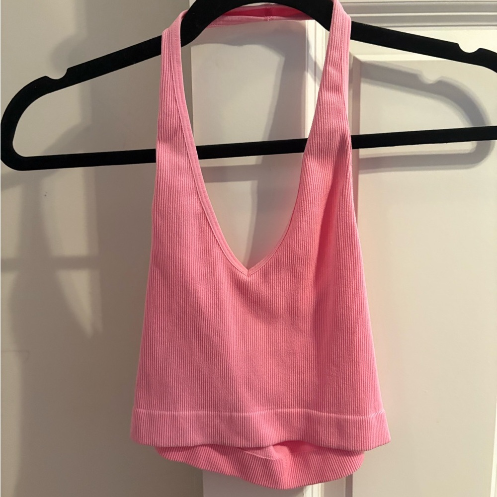 Forever 21 Pink Ribbed Crop Top
